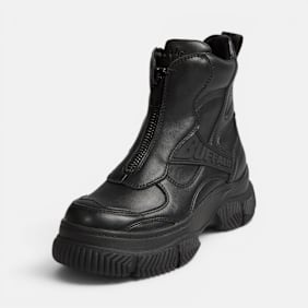Buffalo DOOZER FRONT ZIP - VEGAN NAPPA Nero