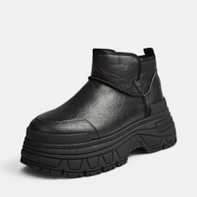 Buffalo FUSION SLIP ON LO WARM - VEGAN NAPPA negro