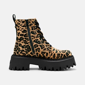 Buffalo ASPEN LACE UP MID - VEGAN FUR nero