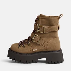 Buffalo ASPEN HIKE MID - VEGAN SUEDE marrón