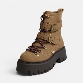Buffalo ASPEN HIKE MID - VEGAN SUEDE marrón