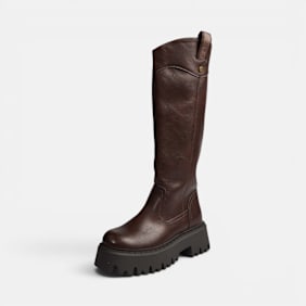 Buffalo ASPEN RIDING BOOT HI - VEGAN NAPPA marrón