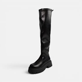 Buffalo Aspen Overknee schwarz