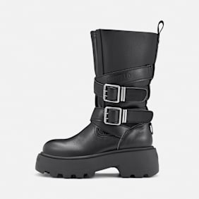 Buffalo PHANTOM BIKER HI - VEGAN NAPPA Schwarz