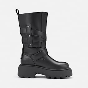 Buffalo PHANTOM BIKER HI - VEGAN NAPPA Nero