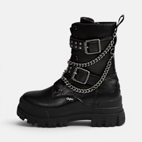 Buffalo Aspha Lace Up Biker noir