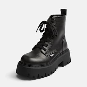 Buffalo ASPEN LACE UP MID BS - VEGAN NAPPA black