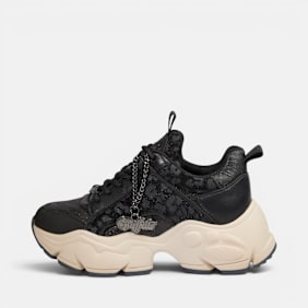 Buffalo BINARY GLAM - VEGAN NAPPA/SUEDE noir
