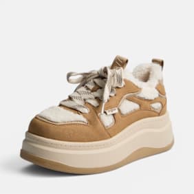 Buffalo CELES TEDDY LO - VEGAN NUBUCK/FUR beige