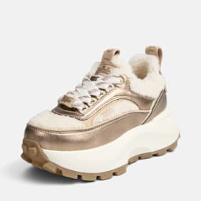 Buffalo MANHATTEN SNEAKER WARM - VEGAN NAPPA/FUR beige
