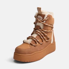 Buffalo ARIYA LACE UP WARM HI - VEGAN NUBUK brown