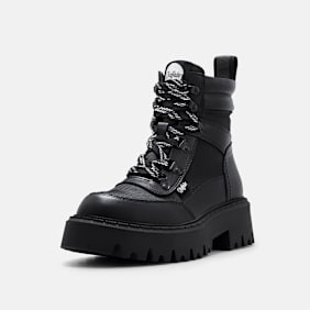 Buffalo ZANE COM BOOT MID - VEGAN NAPPA/NYLON noir