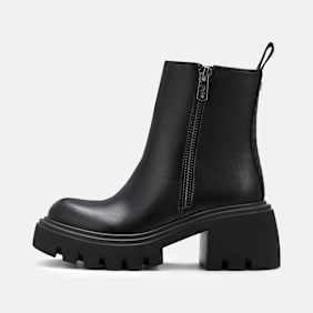 Buffalo ZENA ZIP BOOT MID - VEGAN NAPPA Schwarz