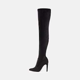 Buffalo ZARJORIE OVERKNEE - VEGAN SUEDE negro