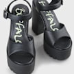 Buffalo JALILA - PLATFORM SANDAL - IMI LEATHER - BLACK black 93438 3