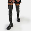 Buffalo Aspha Stretch Overknee black 64620 2