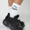 Buffalo Butterfly Embroidery Calcetines blanco 64431 4