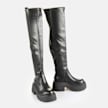 Buffalo Vicious Stretch Overknee schwarz 64937 3