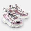 Buffalo CLD CHAI  - VEGAN NUBUCK/NAPPA - KHAKI/BLACK light pink 65451 3