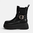 Buffalo PLUTO CHELSEA BIKER MID - VEGAN NAPPA Schwarz 104647 1