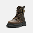 Buffalo LENNOX LACE UP BIKER MID - VEGAN NUBUCK brown 104900 3