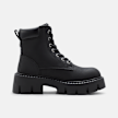 Buffalo ZELIA LACE UP WORK - VEGAN NUBUCK black 105966 3