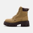 Buffalo ZELIA LACE UP WORK - VEGAN NUBUCK brown 105968 1