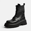 Buffalo STACY LACE UP MID - VEGAN NAPPA black 104588 2