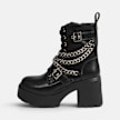 Buffalo MILA LACE UP CHAIN MID - VEGAN NAPPA negro 104638 1
