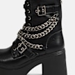 Buffalo MILA LACE UP CHAIN MID - VEGAN NAPPA negro 104638 4