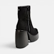 Buffalo HEART BOOTIE STACK - VEGAN SUEDE black 104863 3