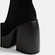 Buffalo HEART BOOTIE STACK - VEGAN SUEDE Schwarz 104863 4