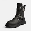 Buffalo LENNOX BIKER MID - VEGAN NUBUCK noir 104896 2