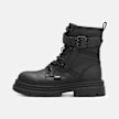 Buffalo LENNOX LACE UP BIKER MID - VEGAN NUBUCK black 104897 1