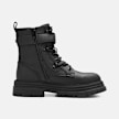 Buffalo LENNOX LACE UP BIKER MID - VEGAN NUBUCK negro 104897 2