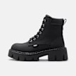 Buffalo ZELIA LACE UP WORK - VEGAN NUBUCK black 105966 1