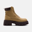 Buffalo ZELIA LACE UP WORK - VEGAN NUBUCK Marrone 105968 3