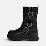 靴 buckle zip Biker Leather boots archive Buy Buffalo ASPHA ZIP BIKER - VEGAN NAPPA Aspha Zip Biker in black