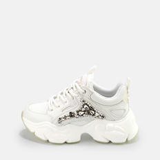 Buffalo Binary Lux sneakers vegane, bianche bianco