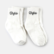 Buffalo Logo Quarter (2 Pack) white