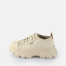 Buffalo CADE LACE UP LO - ORGANIC COTTON - CREAM beige