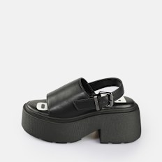 Buffalo VICIOUS MULE SANDAL - VEGAN NAPPA - BLACK nero