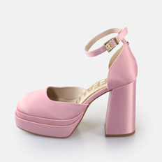 Buffalo MAY DORSAY - VEGAN SUEDE - BLACK/BROWN LEO light pink