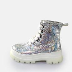 Buffalo Aspha Lace Up Hi argent