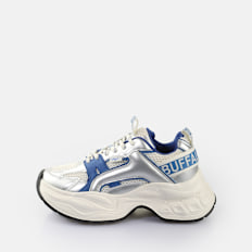 Buffalo YUNO - VEGAN NAPPA/MESH - CREAM/SILVER/PEWTER silver