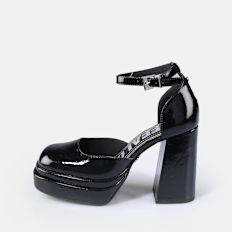 Buffalo MAY DORSAY - VEGAN SUEDE - BLACK/BROWN LEO noir