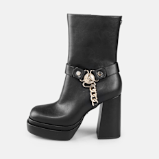 Buffalo MAY BIKER BTN - VEGAN NAPPA - BLACK noir