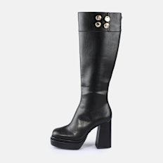 Buffalo MAY BOOT BTN - VEGAN NAPPA - BLACK noir