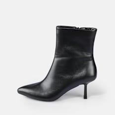 Buffalo WILLOW ANKLE BOOTIE - VEGAN SUEDE - BLACK/BEIGE LEO noir