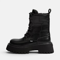 Buffalo STACY LACE UP MID - VEGAN NAPPA schwarz